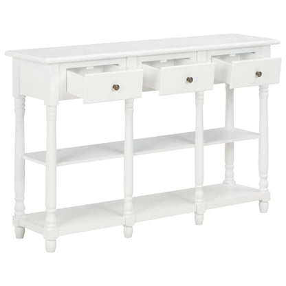 Table console Blanc 120x30x76 cm MDF