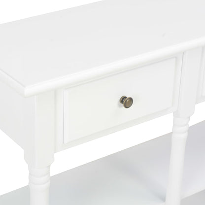 Table console Blanc 120x30x76 cm MDF