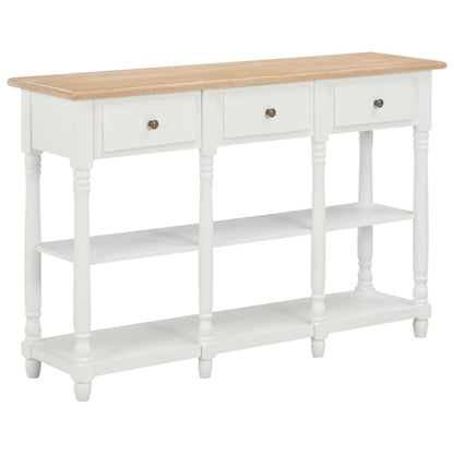 Table console Blanc 120x30x76 cm MDF