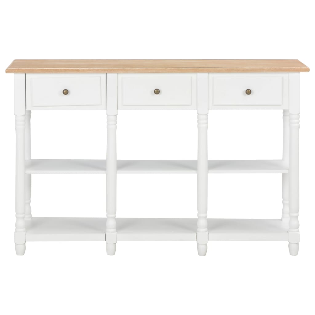 Table console Blanc 120x30x76 cm MDF