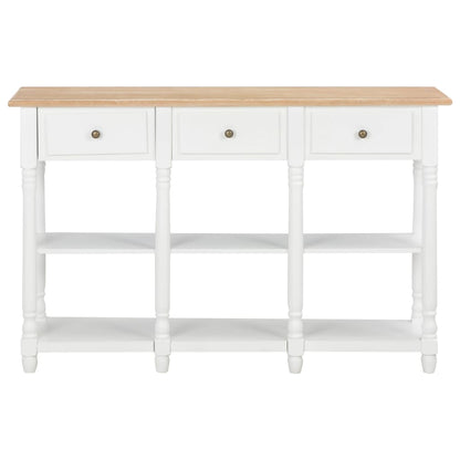 Table console Blanc 120x30x76 cm MDF