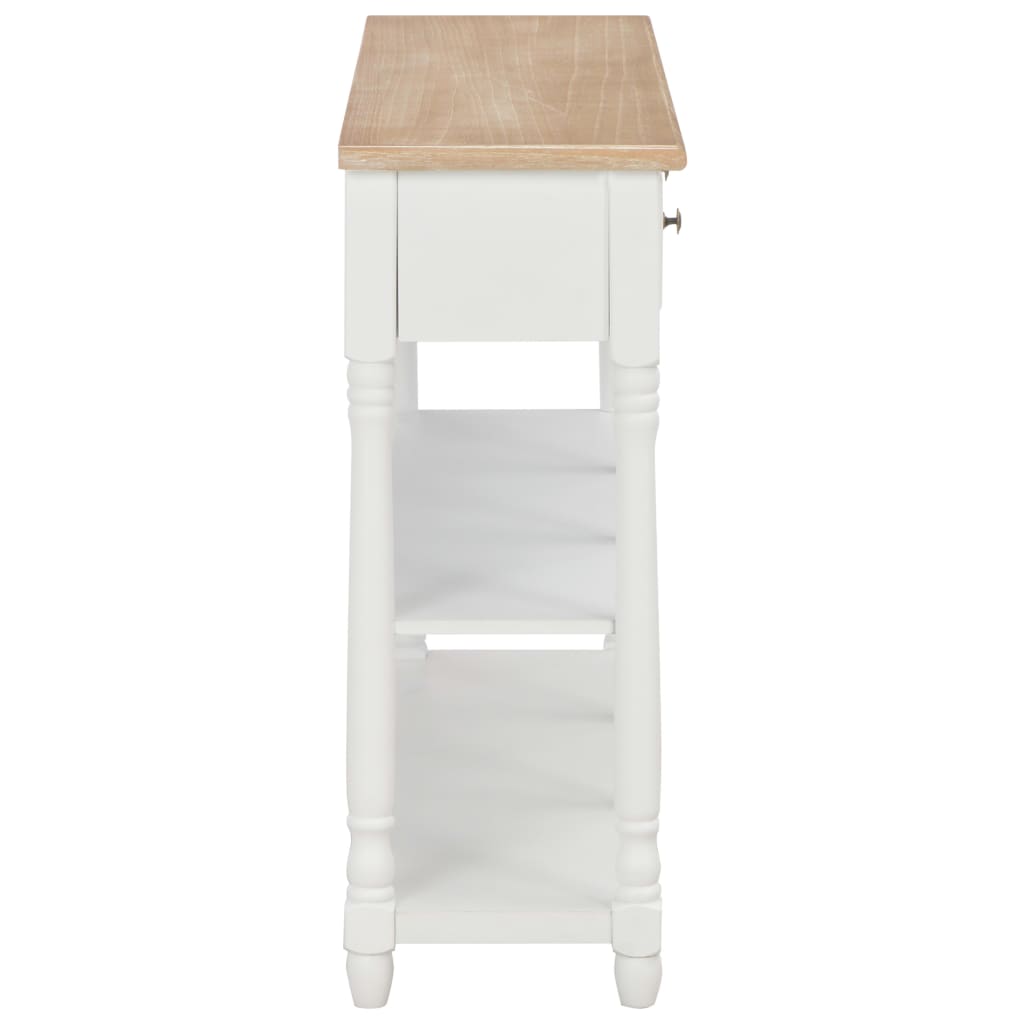 Table console Blanc 120x30x76 cm MDF