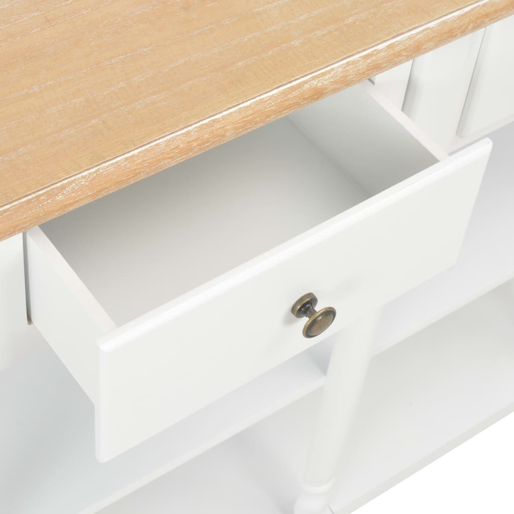 Table console Blanc 120x30x76 cm MDF