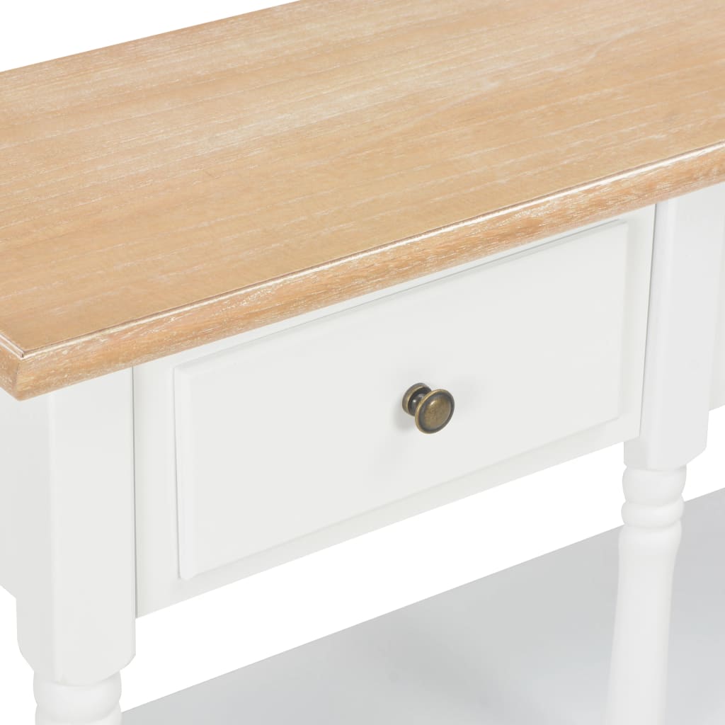 Table console Blanc 120x30x76 cm MDF