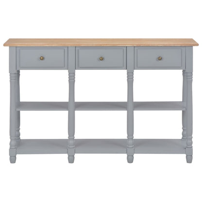 Table console Gris 120x30x76 cm MDF