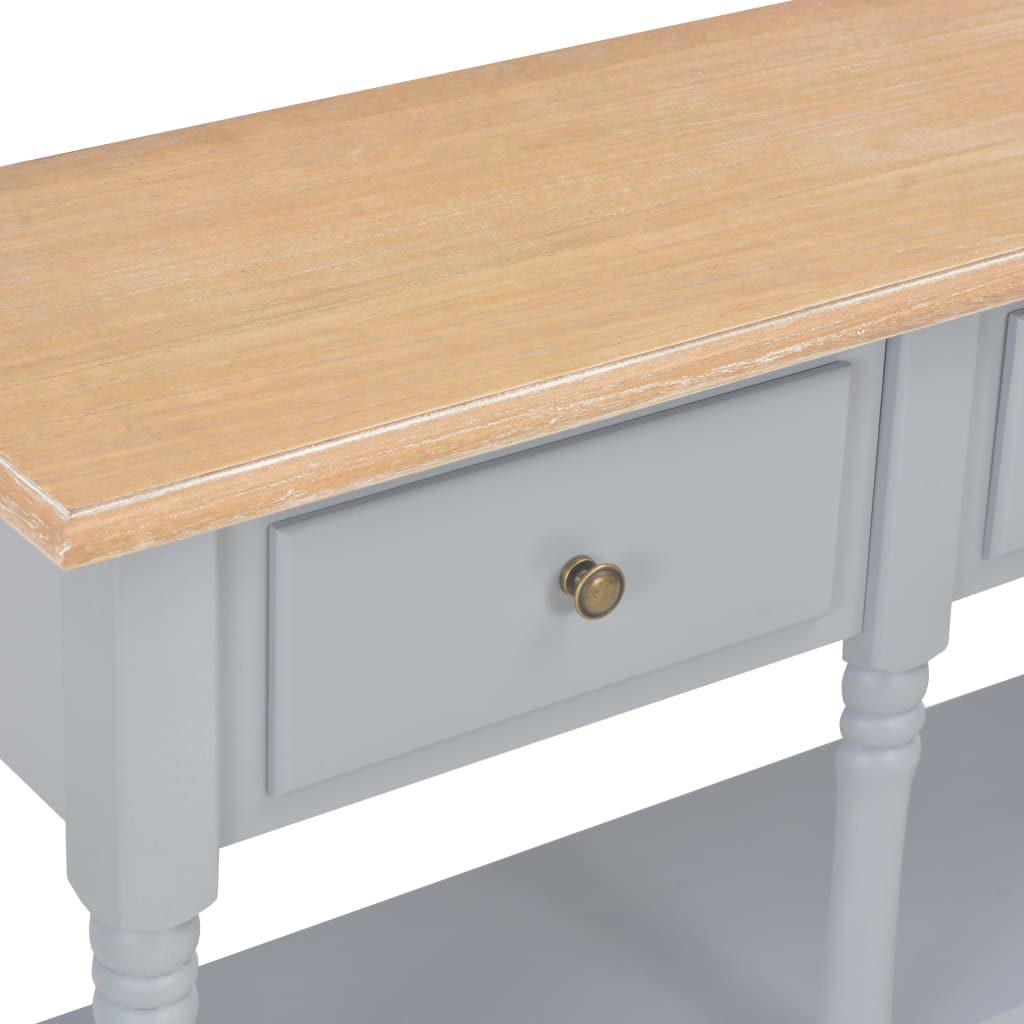 Table console Gris 120x30x76 cm MDF