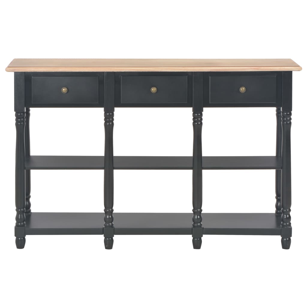 Table console Noir 120x30x76 cm MDF