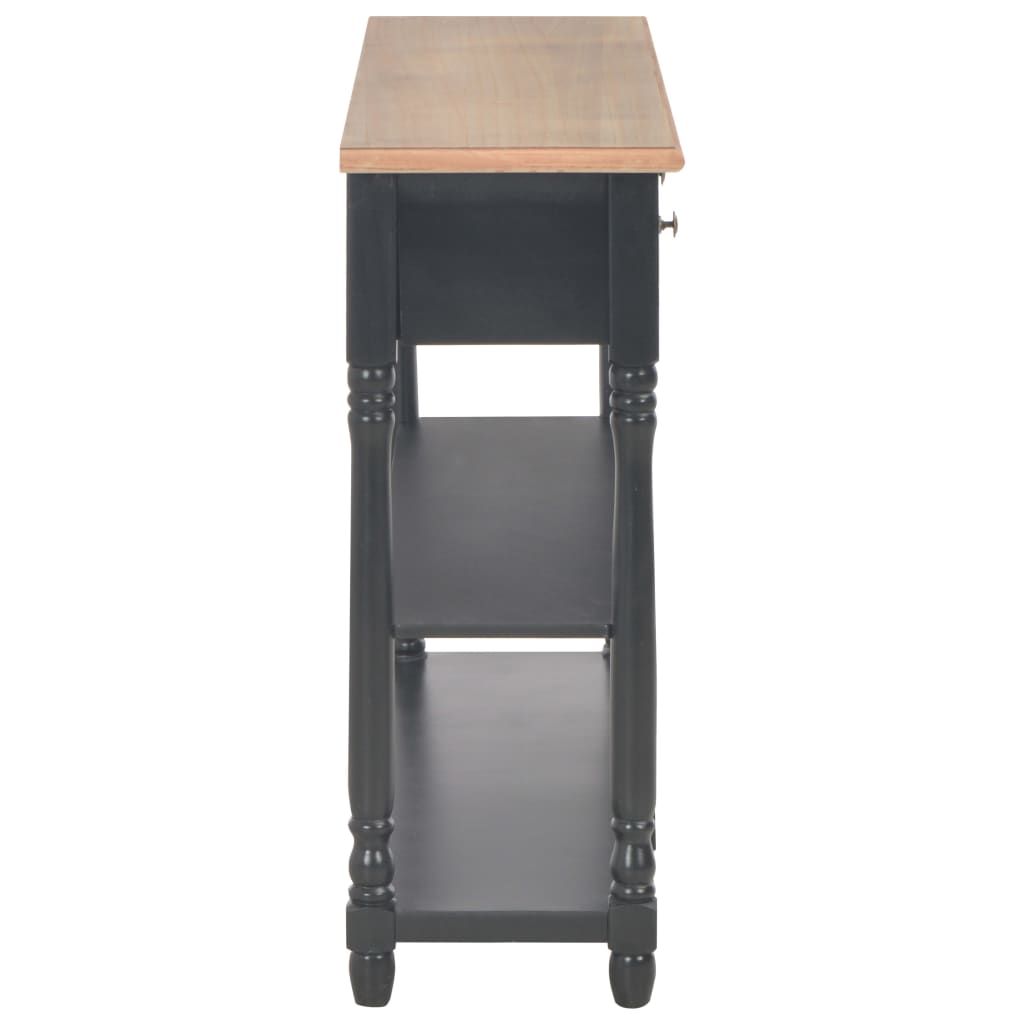 Table console Noir 120x30x76 cm MDF