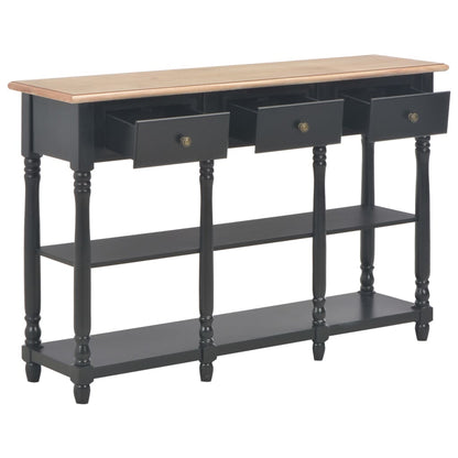 Table console Noir 120x30x76 cm MDF