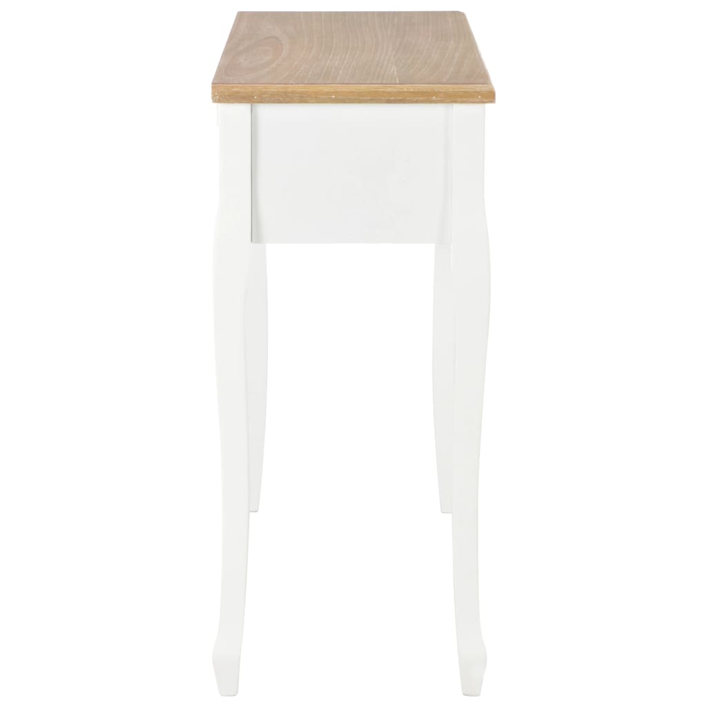 Table de console et coiffeuse avec 3 tiroirs Blanc