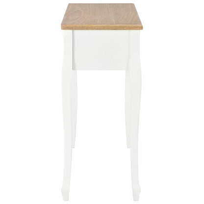 Table de console et coiffeuse avec 3 tiroirs Blanc