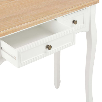 Table de console et coiffeuse avec 3 tiroirs Blanc