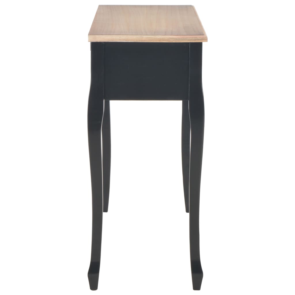 Table de console et coiffeuse avec 3 tiroirs Noir