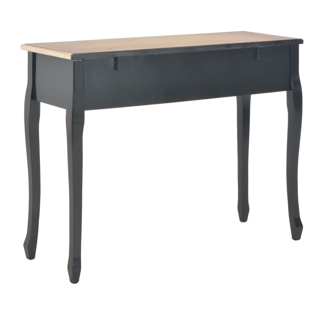 Table de console et coiffeuse avec 3 tiroirs Noir