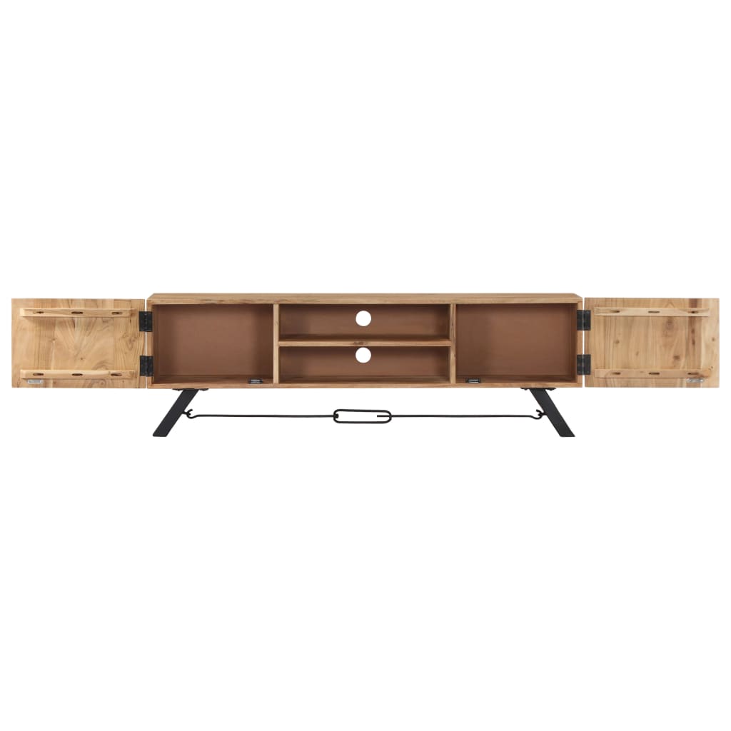 Meuble TV 140x30x45 cm Bois d'acacia massif