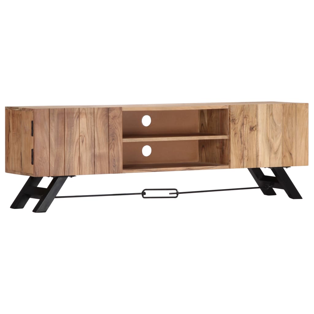 Meuble TV 140x30x45 cm Bois d'acacia massif