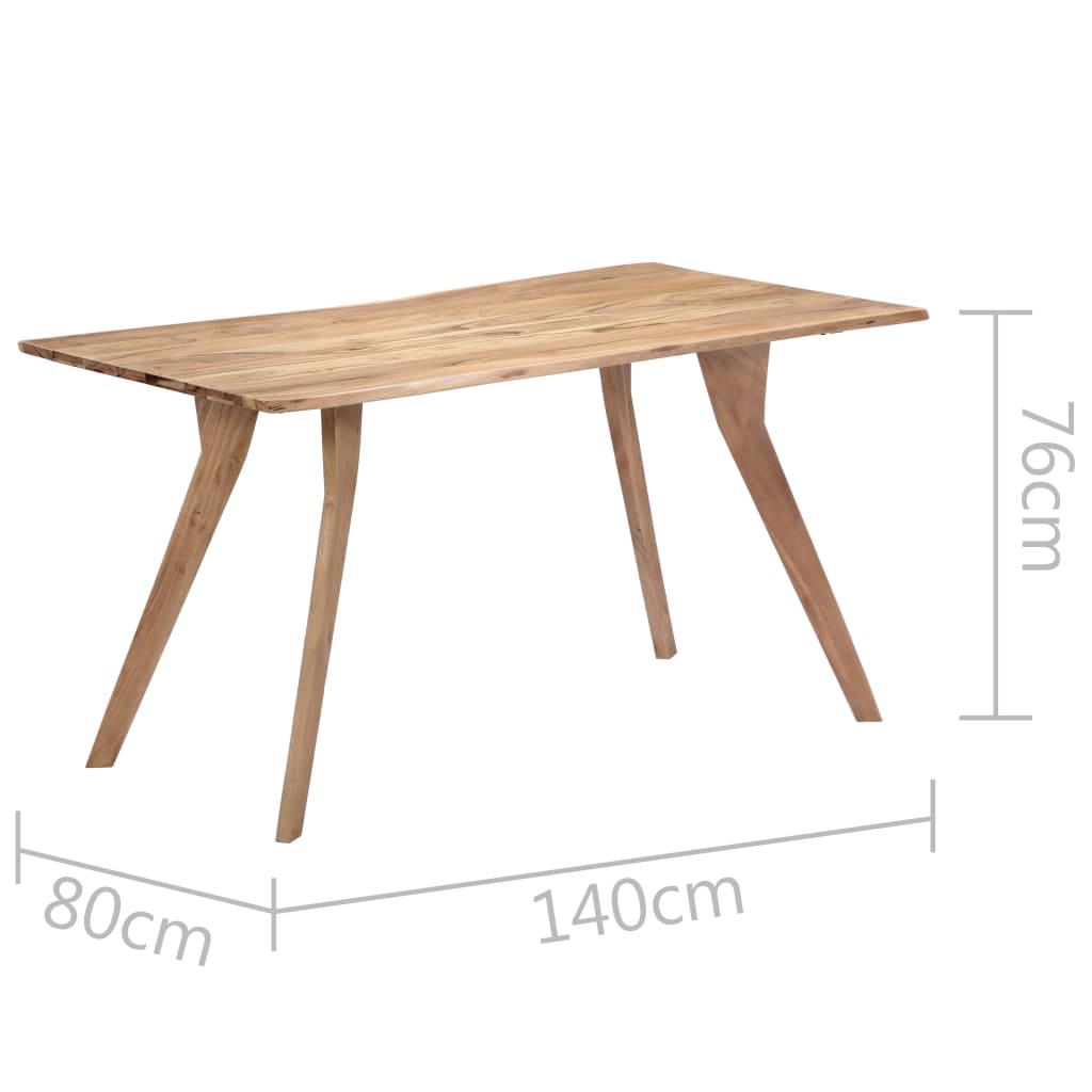 Table de salle à manger 140x80x76 cm Bois d'acacia massif