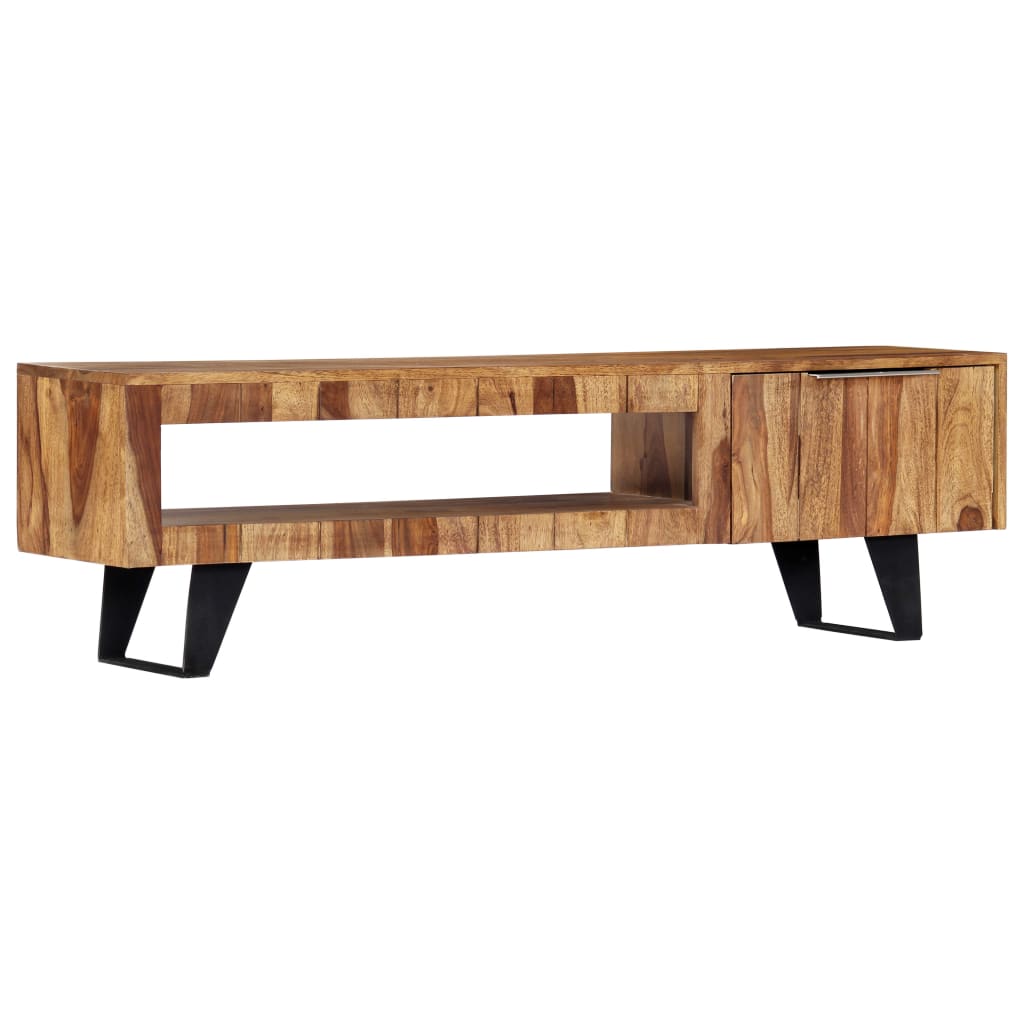 Meuble TV 140x30x40 cm Bois massif