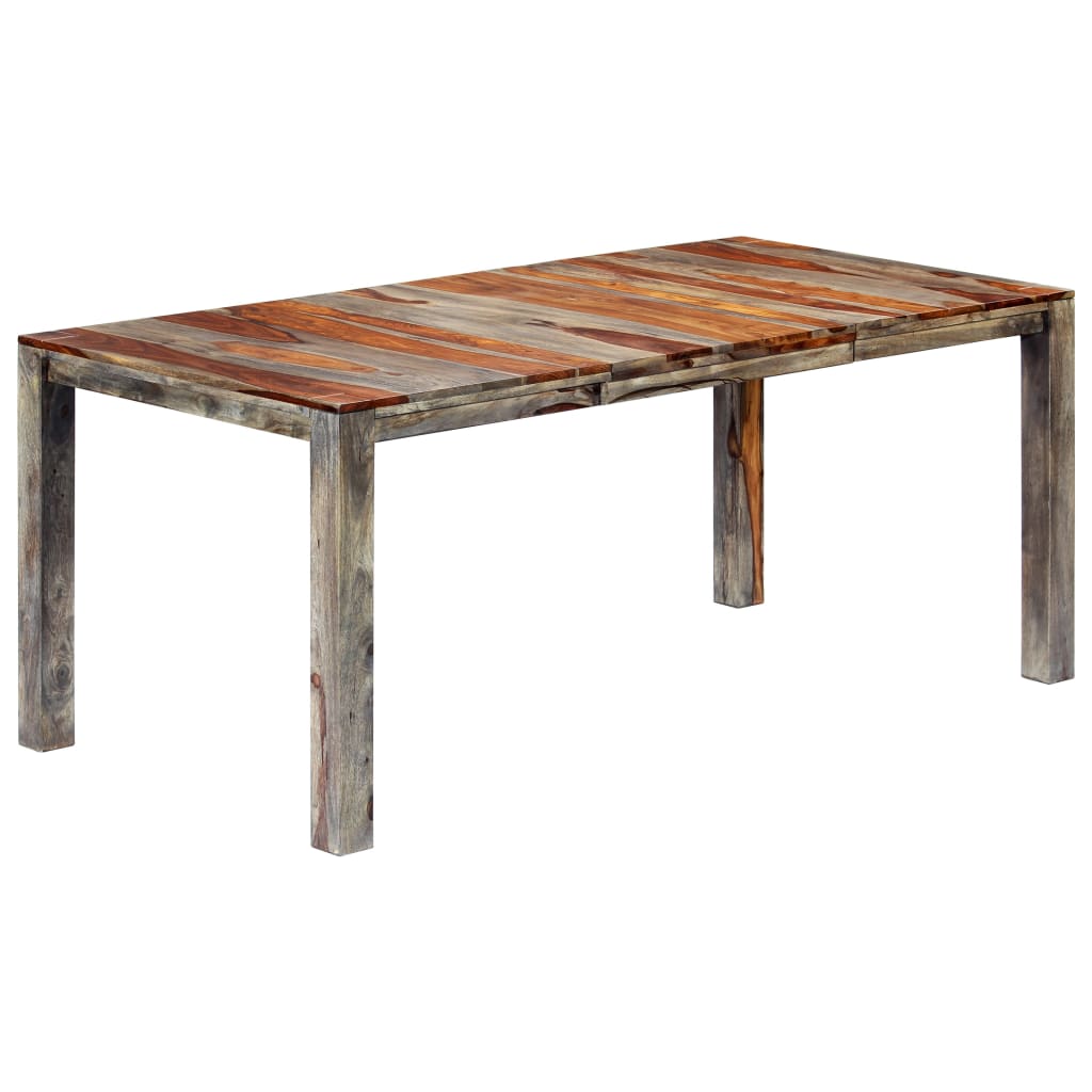 Table à manger Gris 180x90x76 cm Bois massif