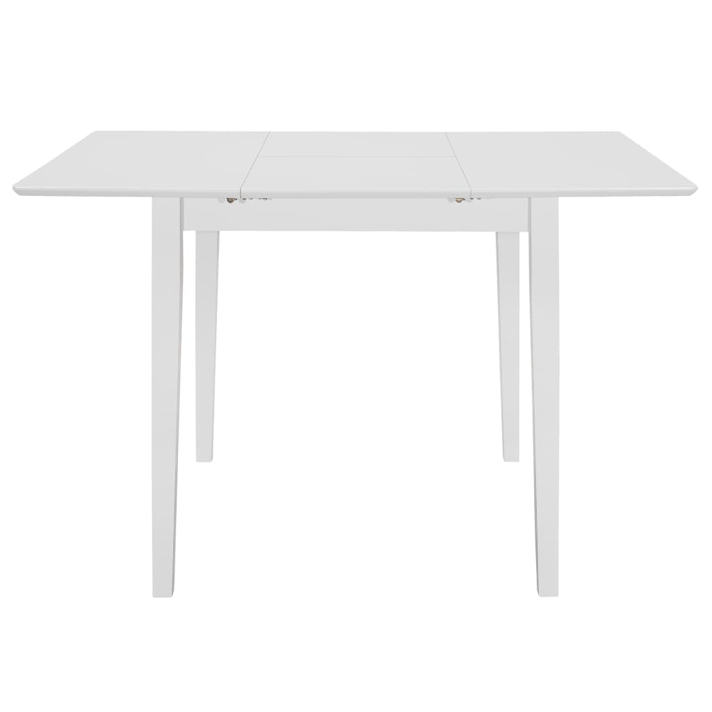 Table à manger extensible Blanc (80-120)x80x74 cm MDF