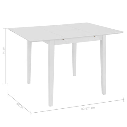 Table à manger extensible Blanc (80-120)x80x74 cm MDF