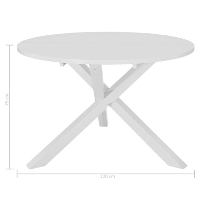 Table à manger Blanc 120x75 cm MDF