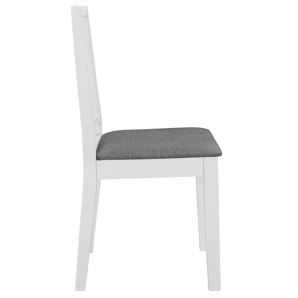 Chaises à manger avec coussins lot de 2 blanc bois solide