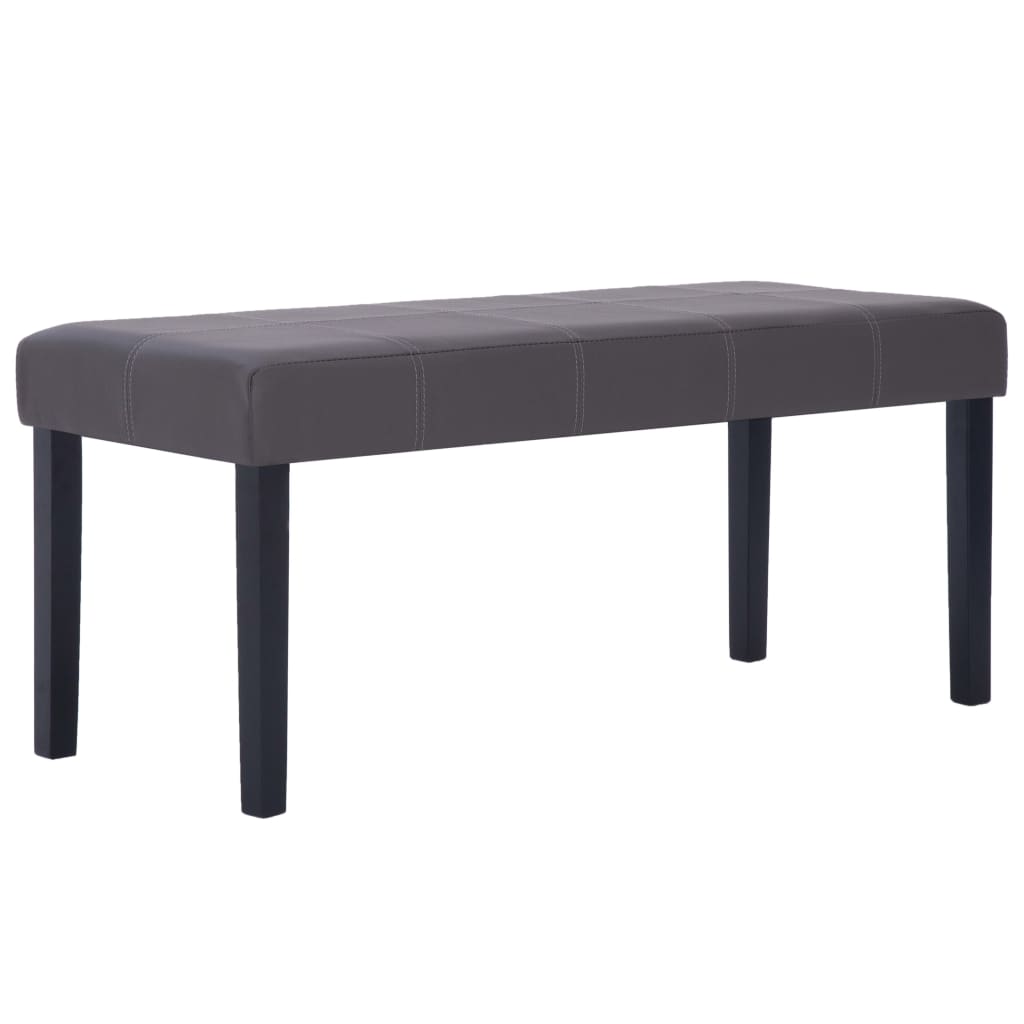 281309 vidaXL Bench 106 cm Grey Faux Leather