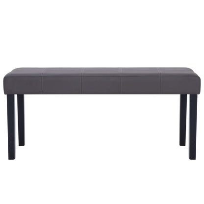 281309 vidaXL Bench 106 cm Grey Faux Leather