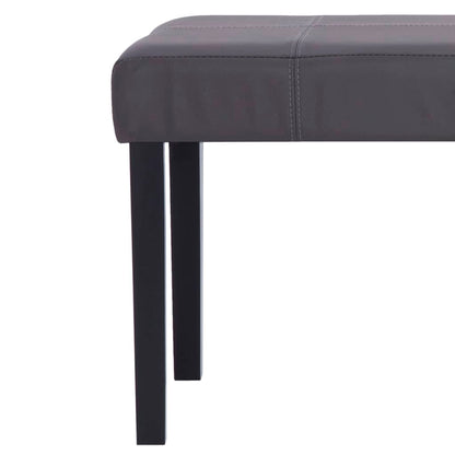 281309 vidaXL Bench 106 cm Grey Faux Leather