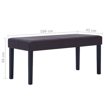 Banc 106 cm Marron Similicuir