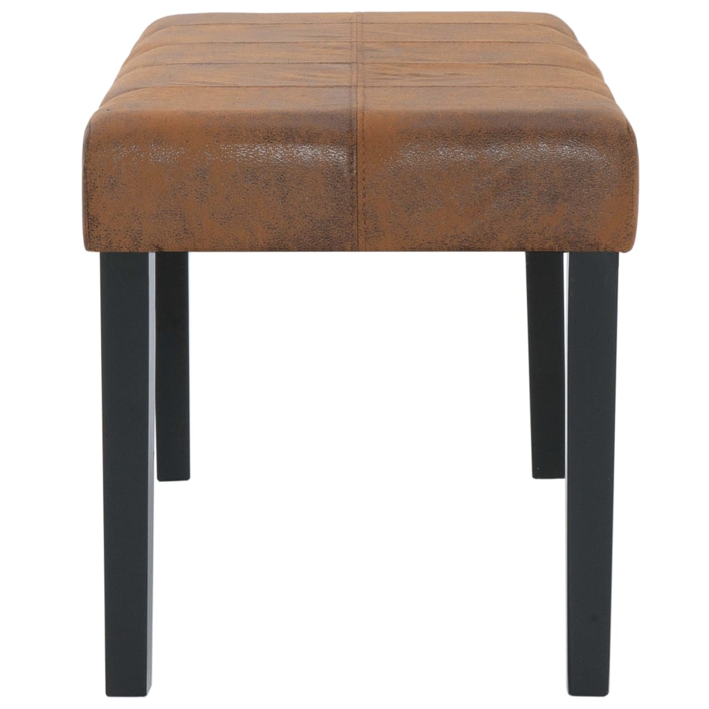 Banc 106 cm Marron Similicuir daim