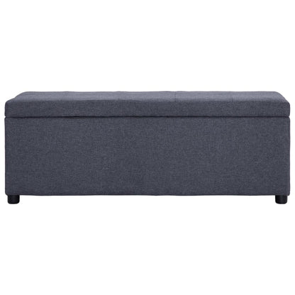 Banc avec compartiment de rangement 116 cm Gris foncé Polyester