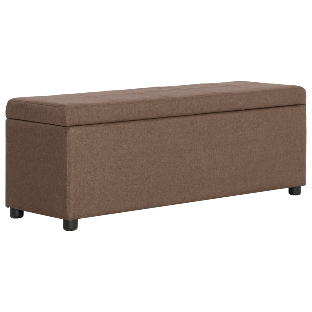 Banc avec compartiment de rangement 116 cm Marron Polyester