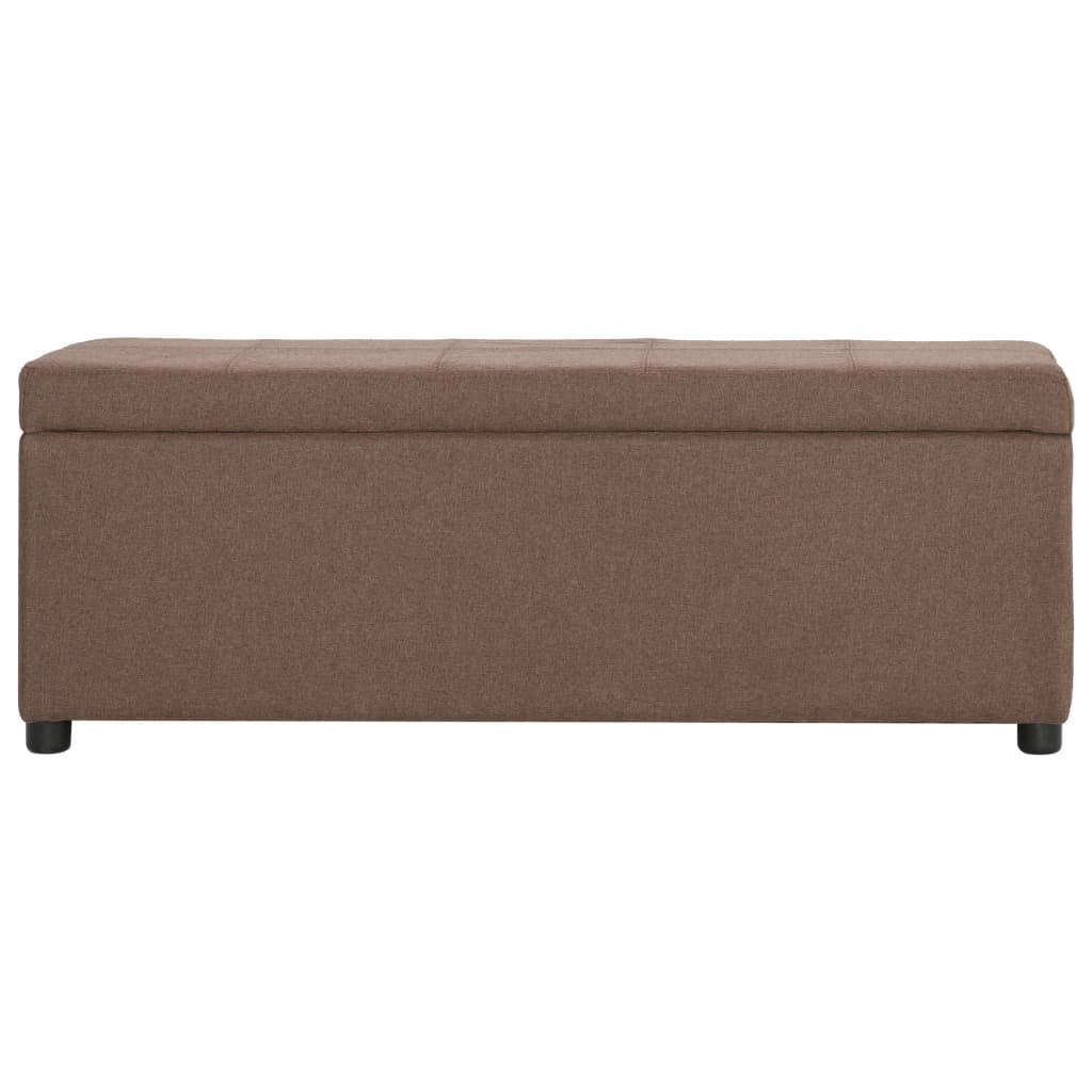 Banc avec compartiment de rangement 116 cm Marron Polyester