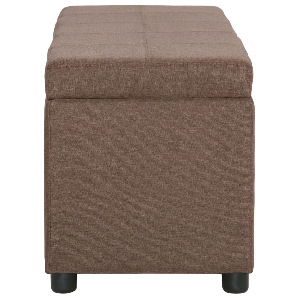 Banc avec compartiment de rangement 116 cm Marron Polyester