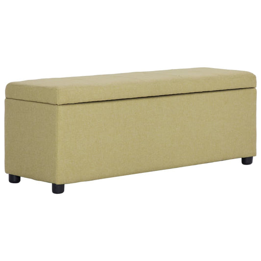 Banc avec compartiment de rangement 116 cm Vert Polyester