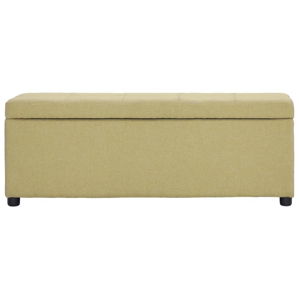 Banc avec compartiment de rangement 116 cm Vert Polyester