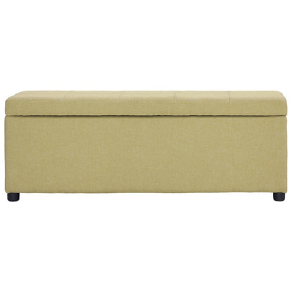 Banc avec compartiment de rangement 116 cm Vert Polyester