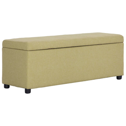 Banc avec compartiment de rangement 116 cm Vert Polyester