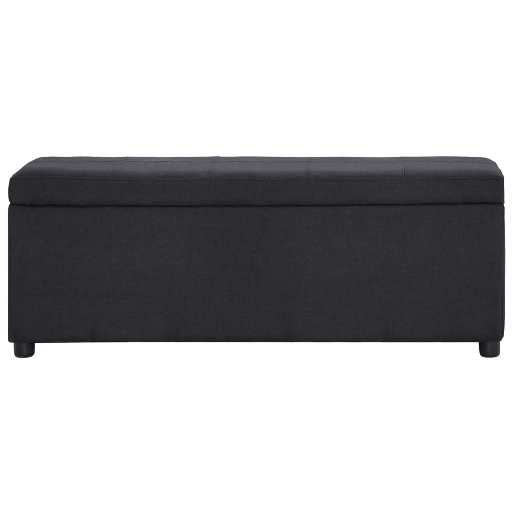 Banc avec compartiment de rangement 116 cm Noir Polyester