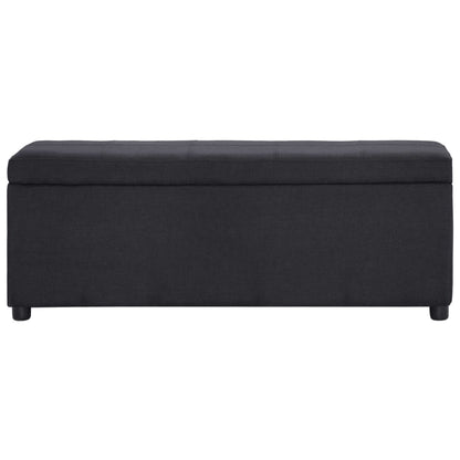 Banc avec compartiment de rangement 116 cm Noir Polyester