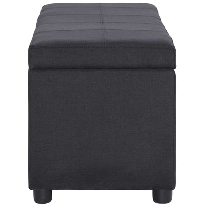 Banc avec compartiment de rangement 116 cm Noir Polyester