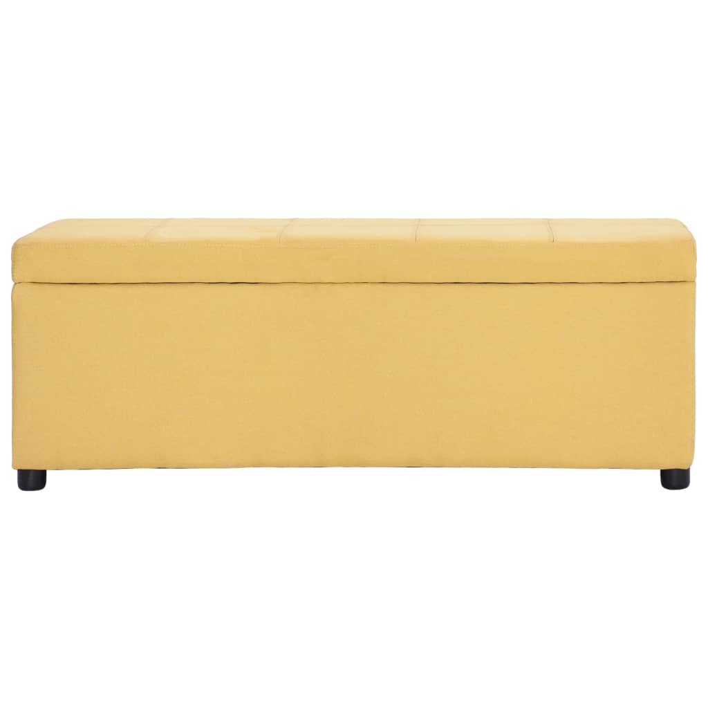 Banc avec compartiment de rangement 116 cm Jaune Polyester