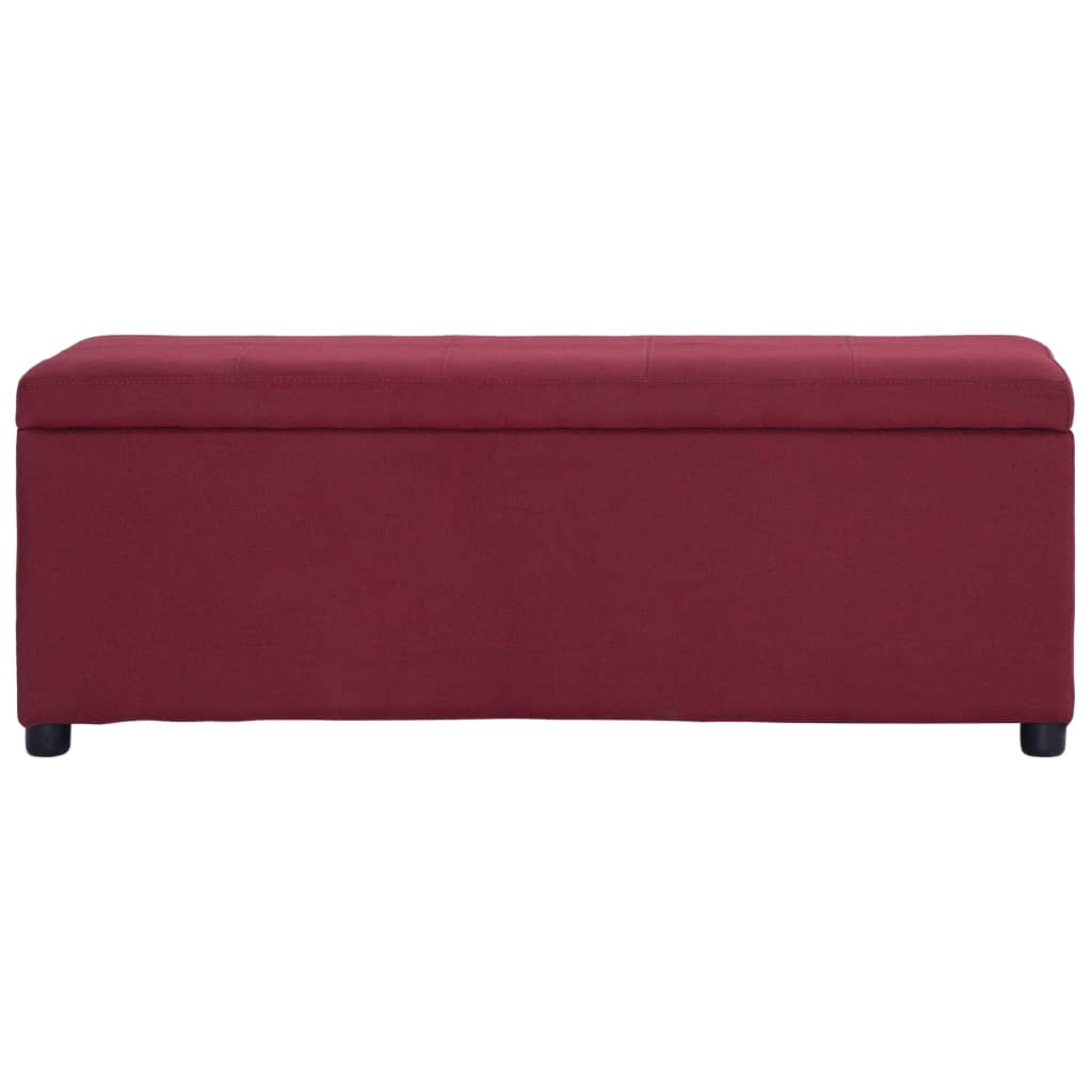 Banc avec compartiment de rangement 116 cm Bordeaux Polyester