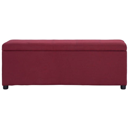 Banc avec compartiment de rangement 116 cm Bordeaux Polyester