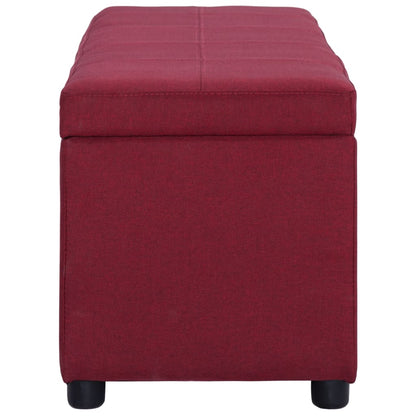 Banc avec compartiment de rangement 116 cm Bordeaux Polyester