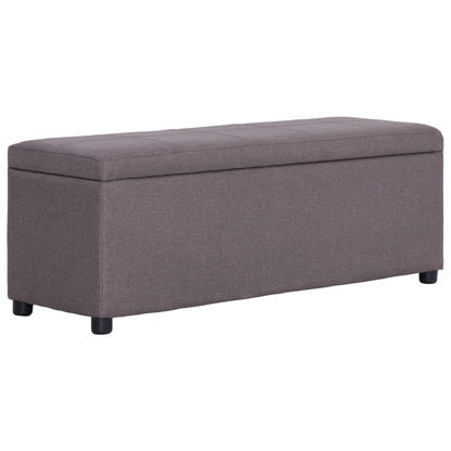 Banc avec compartiment de rangement 116 cm Taupe Polyester