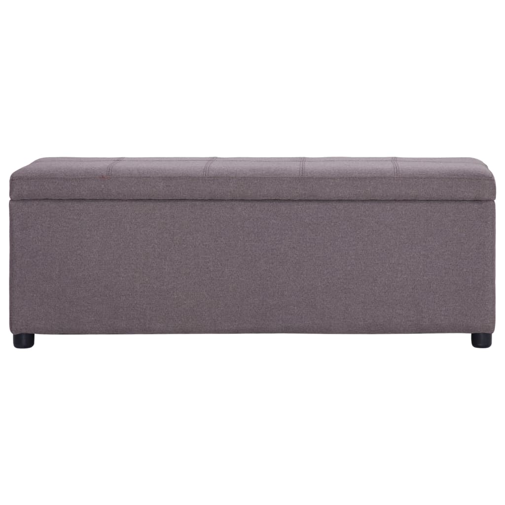 Banc avec compartiment de rangement 116 cm Taupe Polyester