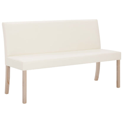 Banc 139,5 cm Crème Similicuir